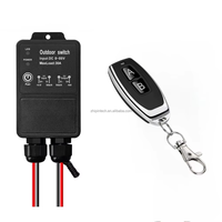 Interruptor de Control Remoto Inalámbrico Universal RF433Mhz, Receptor Impermeable DC12V 24V 36V 30A, Transmisor para Bomba, Luz, Ventilador