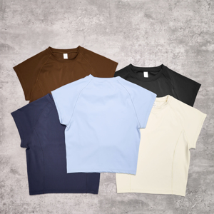 XW-DDX8799 Phong Cách Mới Mùa Hè Mềm Mại Thời Trang Màu Rắn Nhỏ Bay Tay Áo Thiết Kế Cô Gái Phòng Tập Thể Dục Quần Áo Phụ Nữ Thể Thao Yoga Áo Ngực Hàng Đầu - Product Image 2