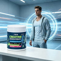 OEM/ODM Poudre de créatine monohydrate micronisée pure à 100% pour adultes, bouteille de 300g, pour les passionnés de gym, force musculaire accrue, sports