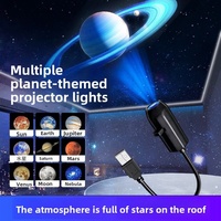 Nouvelle lampe de chevet LED créative inspirée des multiples planètes, projecteur de ciel étoilé et de lune, luminaire d'ambiance tendance en ABS