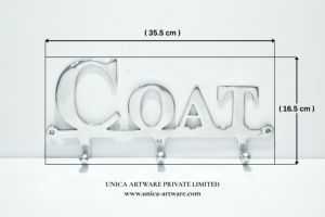 Modern Metal <b>Wall</b> <b>Hooks</b> Coat Word Design Decorative Hanging Rack for Coats <b>Keys</b> & Entryway Organizer for Sale from India - Product Image 3