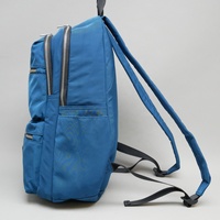 Usine directement vendre unisexe 75DPolyester brique rouge usage décontracté deux poches avant métallisé fermeture éclair léger sac à dos sac d'école