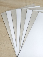 Personnalisable 110g ~ 450g Duplex Board Sided Carton Vêtements Doublure Simple Face Blanc Impression Gris Dos Blanc Papier