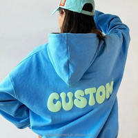 Sudadera con Capucha Personalizada en 3D para Hombre, Otoño, Forro Polar Grueso, Estilo Holgado, Ecológico, Ropa Urbana, Servicio OEM/ODM