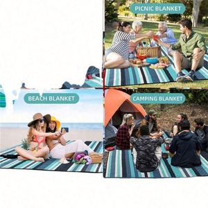 Outdoor Portable Foldable Acrylic Sand Proof Waterproof <b>Extra</b> <b>Large</b> Leather Beach Picnic Blanket Mat - Product Image 6