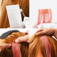 Kit d'outils d'extension de cheveux de haute qualité avec onglets de ruban adhésif de remplacement pour Extensions de cheveux et grattoir en plastique