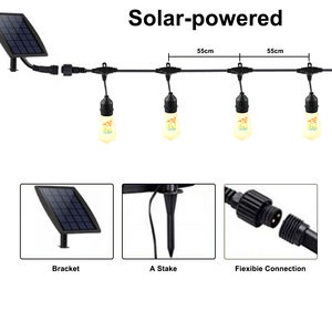 Guirnalda de Luces LED S14 Multicolor, Luces Decorativas Impermeables para Exteriores, Patio, Jardín, Decoración para Fiestas Hawaianas - Product Image 4