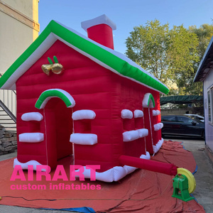 <span class=keywords><strong>Tente</strong></span> de kiosque rouge d'événement de Noël gonflable de style classique, stand de festival de Noël gonflable pour le décor du nouvel an 2025 - Product Image 1