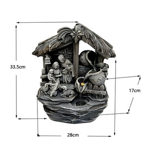 Fuente de Agua Decorativa con Escena de Natividad, Adorno Navideño con Circulación de Agua, Decoración para Patio Interior y Exterior - Product Image 5