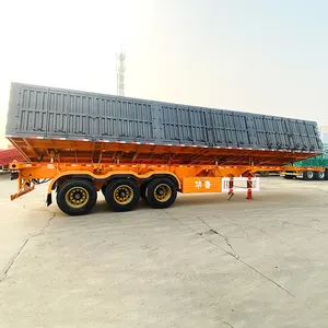 3/4/6 Axles Side Wall Tipper Dump Semi Trailer 40 Ton Side Tipping Sidewall Semitrailer