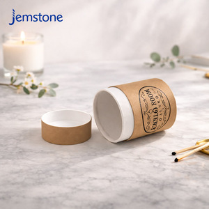 Boîte cylindrique en carton pour bougie en cire de soja biodégradable personnalisée, tube diffuseur d'arômes, emballage en tube de papier pour bougie - Product Image 3