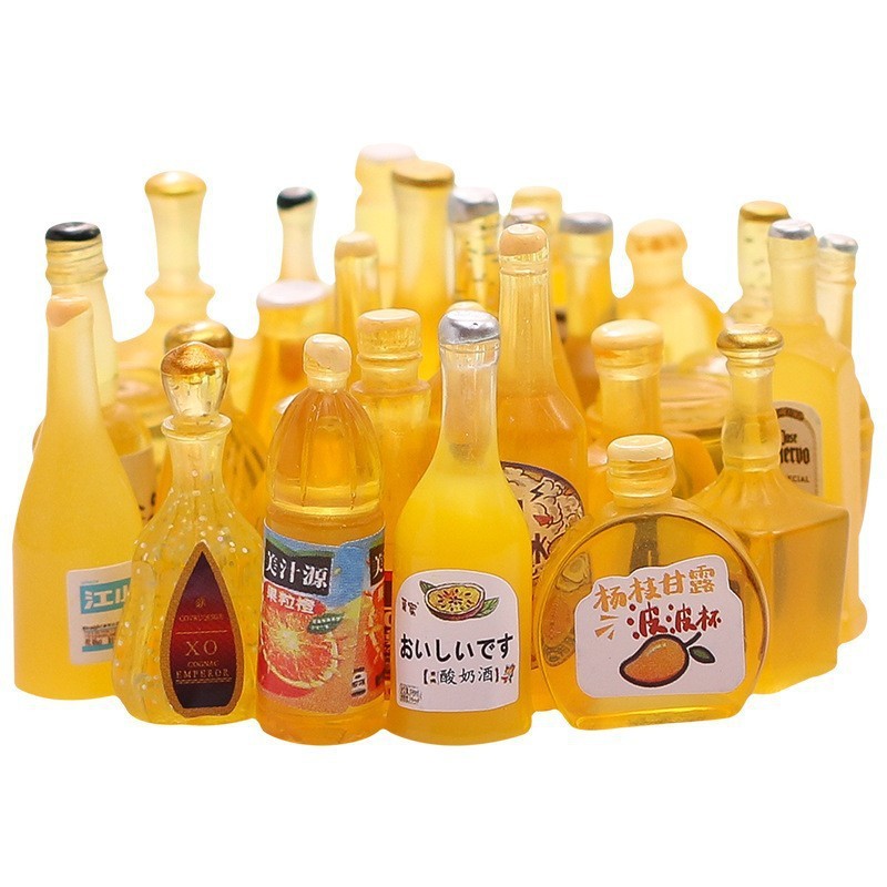 Mélange de bouteilles jaunes