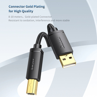 Câble d'imprimante USB A vers B haute vitesse Jasoz avec gaine en PVC et blindage tressé Longueurs de 0,5 m/1 m/1,5 m/2 m/3 m/5 m Prend en charge 480 Mbps