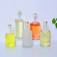 Mini bouteille de vin en verre de 750ml avec bouchon de couronne Transparent vide liqueur whisky Vodka bouteille liège Type d'étanchéité
