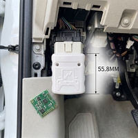 Connecteur OBD SETOCONT blanc ST-SOH-011 avec bornes mâles plaquées or 16 broches, couvercle OBDII, boîtier OBD2