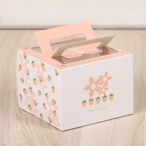 Tùy Chỉnh In Pho Mát Bánh Hộp Bánh Mang Hộp Bánh Sinh Nhật Bao Bì Hộp Với Xử Lý Kraft Giấy Màu Thực Phẩm Khác Chấp Nhận - Product Image 5