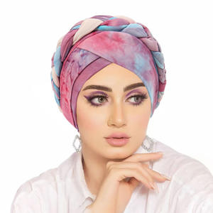 Tie Dye sciarpa per la testa per donne musulmane turbante berretto Hijab <span class=keywords><strong>Emme</strong></span> mussulman Arab Wrap Turbantes - Product Image 1