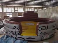 Taureau mécanique gonflable pour adultes, machine de rodéo pour parc d'attractions extérieur, jeu de carnaval avec tapis de sécurité gonflable