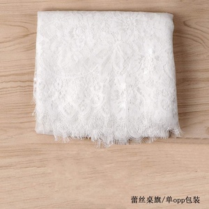 Corridore da tavola bianco in pizzo francese <span class=keywords><strong>con</strong></span> motivo floreale accessorio decorativo da sposa per <span class=keywords><strong>tovaglia</strong></span> da pranzo a casa - Product Image 5