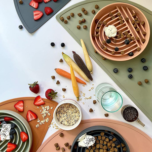 Con Chó chậm thực phẩm bát Silicone liếm Pad liếm khay Lắc Bát vật nuôi mèo Câu Đố Thiếu thực phẩm ẩn thực phẩm phong phú đồ chơi - Product Image 5