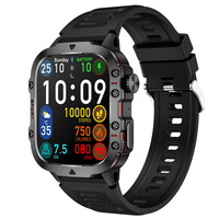 Smartwatch Sportivo Quadrato 3ATM IP67 per Uomo e Donna, Fitness Tracker con Monitoraggio Frequenza Cardiaca e Ossigeno nel Sangue, Touch Screen, Durata Batteria 5-10 Giorni