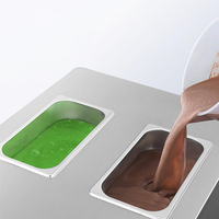 Machine à glace molle et yaourt glacé professionnelle en acier inoxydable à trois têtes BQL-808-1