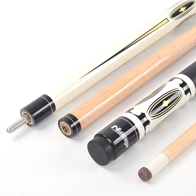 Billiard Pool Cue Tips White Color Billiard Pool Stick 146cm Maple Wood with Leather Paint Grips TP-C4807
