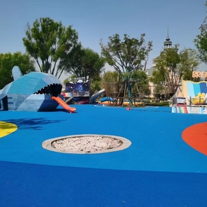 Chống chấn thương EPDM hạt vụn cao su bề mặt PU keo cho trẻ em sân chơi điền kinh chạy theo dõi bề mặt - Product Image 4