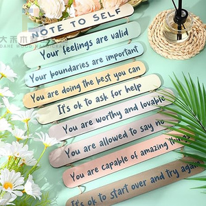 Recordatorios de salud mental Letrero de pared de madera Psicología positiva Afirmaciones <span class=keywords><strong>Terapia</strong></span> Decoraciones de pared colgantes de madera para el hogar - Product Image 4