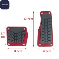CarFu AC 509 Ensemble de pédales universelles pour voiture, antidérapantes, pour accélérateur, frein et embrayage, couvre-pédales en métal pour voitures