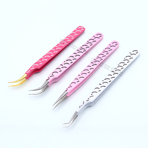 Pince à cils professionnelle personnalisable pour volume intense, multifonctionnelle, en acier inoxydable de précision, fournitures pour cils, pointe personnalisable - Product Image 1