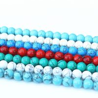 Vente d'usine Synethic Turquoise perles de pierre en vrac pour la fabrication de bijoux à bricoler soi-même 4mm 6mm 8mm 10mm pour Bracelet boucle d'oreille collier