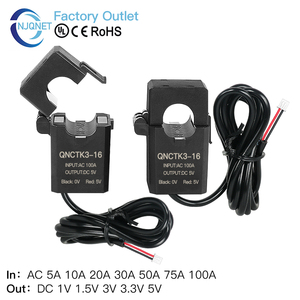 Ac hiện tại Cảm biến 10A 30A 50A 100A 200A 400A đầu ra 4 20mA 5V 10V DC hội trường hiện tại đầu dò CT hiện tại biến áp chia lõi - Product Image 3