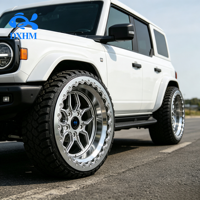 Jantes tout-terrain 4x4 ATV 17 18 pouces Offset 6x139.7 6x132 6x135 6 trous Argent Brossé Forgées pour Jeep Pickup SUV Wrangler