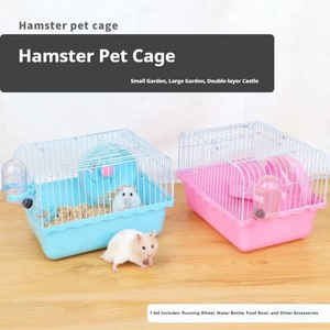 Bán buôn tùy chỉnh Acrylic sang trọng gấp tàu sân bay di động lâu đài <span class=keywords><strong>hamster</strong></span> lồng - Product Image 2