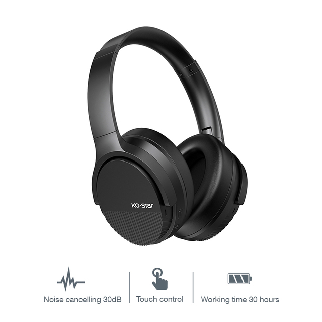 ANC Wireless Headphones Stereo Gaming Studio Headset Noise Cancelling Over-ear Headphones Type c Sports Headphones