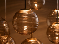 Lustre linéaire moderne et minimaliste de luxe en verre, luminaire suspendu personnalisé pour salon, salle à manger, bar, hôtel, hall