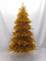 Sapin de Noël artificiel en PET doré métallique brillant, sapin de Noël articulé brillant pour la décoration des fêtes