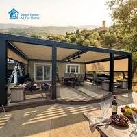Pergola à lames orientables en aluminium Sweet Home, auvent motorisé rétractable pour extérieur, système imperméable, lames d'ombrage réglables, jardin
