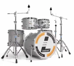 Gaya baru tiba bahan pinus set drum 5 kit drum 3 simbal pemula Pro kit drum instrumen