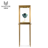 Vitrines d'angle verticales MASTER sur pied, anti-poussière, résistantes aux rayures, en verre trempé, pour bijouterie haut de gamme