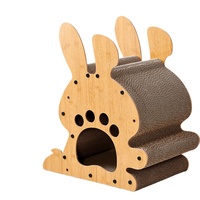 Griffoir et lit pour chat, résistant à l'usure et sans peluches, accessoires pour chat en forme de lapin mignon