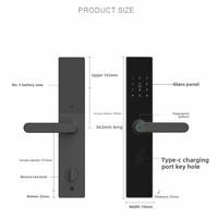 Cerradura Inteligente con Huella Dactilar para Puerta de Madera/Aluminio Vertexis, con Acceso por Contraseña en la Nube y Tarjeta, Precio Directo de Fábrica para la Privacidad del Hogar