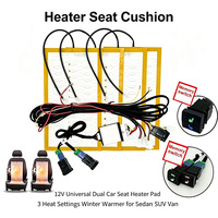Système de chauffage de siège de voiture 12V avec double commande et mémoire, 3 niveaux de chaleur, kit de coussin chauffant pour 2 sièges de véhicule, amélioration