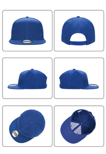 قبعة رياضية قابلة للتعديل مع تطريز شعار مخصص، قبعة بيسبول فارغة من البوليستر بـ 6 ألواح، قبعة سناب باك للهيب هوب - Product Image 5