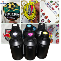 Encre d'impression numérique couleur CN pour logo de football 3D, encre UV à haute adhérence pour équipement sportif, crée des étiquettes texturées durables