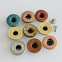 Boutons en laiton H62 robustes pour sacs en cuir haut de gamme, rivets en métal vintage personnalisés avec logo, clous de fixation pour denim 17 mm