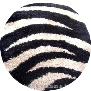 Tapis en fourrure tissé rectangulaire pour adultes, antidérapant, noir vin, design de Pâques, 100% polyester, style bambou - Product Image 5