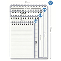 Carnet à spirale transparent en PP, bloc-notes personnalisé avec logo, journal à spirale pour étudiants, bureau, école, bloc-notes avec impression personnalisée