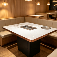 Table de barbecue commerciale autonettoyante sans fumée avec échappement inférieur pour restaurant de barbecue, fournie par l'usine Jilu